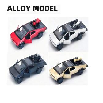1:36 Cybertruck Pickup Car Model Toy, Collection Truck Simulation Zinc Alloy Pull Back Model Vehicle,Diecasts Vehicles Pickup Car Decoration Gifts