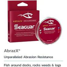 Seaguar AbrazX Freshwater Abrasion Resistant Fluorocarbon Fishing Line For Docks Rocks Weeds And Logs - Multiple Sizes - Clear - 查看 2