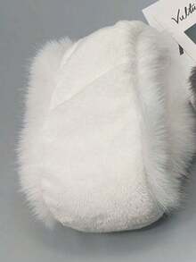 1 Piece Fluffy Headband With Stretch Women's Winter Earwarmer Earmuff Gorgeous Faux Fox Fur Hollow Hat Empty Top Hat For Winter Headwear - 白色 - 查看 5