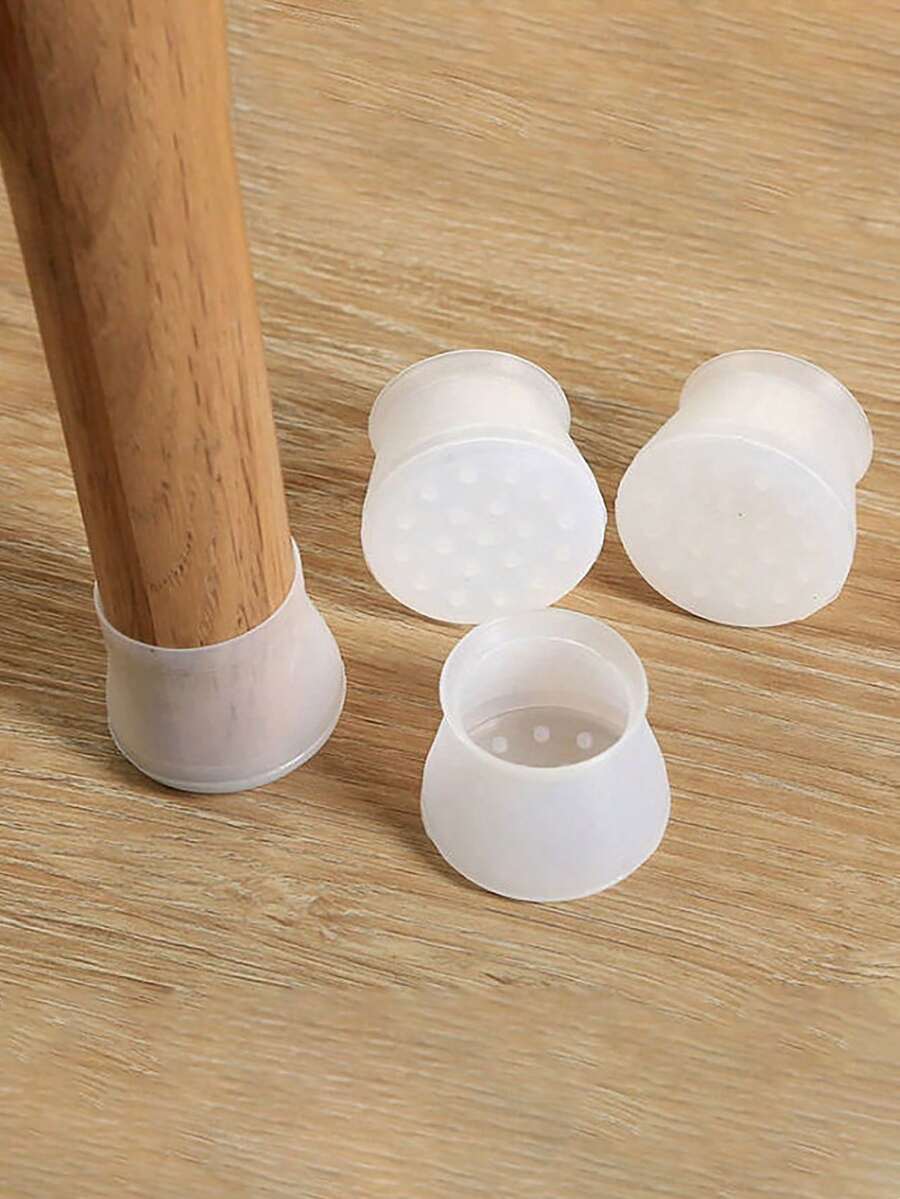 20 piezas de tapas de silicona para patas de sillas, almohadillas para pies de muebles antideslizantes y resistentes al desgaste de mayor grosor - Multicolor - Ver 1