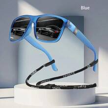 With Chain Fashion Vintage Unisex Glasses Luxury Designer Style Colorful Stripe Design Square Frame For Beach Vacay Driving Fishing Outdoor Leisure - GL-F364 - 查看 11