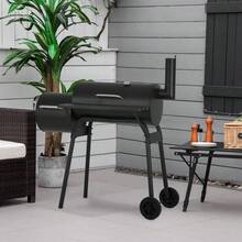 43-Inch Charcoal Outdoor BBQ Grill - Portable Camping Grill, Offset Smoker - 1 - View 8