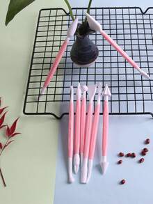 8pcs Carving Pen/Shaping Knife, PP Baking Tools Set For Chocolate Cake Carving, Fondant Sculpting, Gummy Candy Molding, Cake Decorating, Includes Multi-Color Fondant Tools - Multicolor - View 6