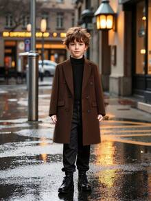 Autumn/Winter British Style Toddler Boys Children Long Coat