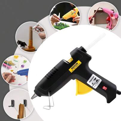 Kit Pistola de Cola Quente Bivolt 40W | Bastões de Cola Revolver (6/18/30 Unid.) 110V/220V | Profissional, Fácil de Usar para Oficina, Casa e Projetos Manuais - Duradoura