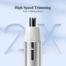 GSYY Wen's Nose Hair Er Pains Ear Hair Remover For Wen With Hypoallergenic Blade Ear And Nose Groer For Sensitive Skin Pable And Of For Travel G - 黑色 - 查看 6