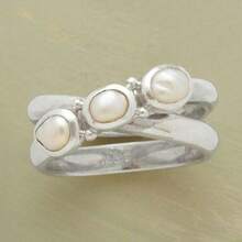 1 chiếc nhẫn nữ phong cách Bohemian thanh lịch, khảm ngọc trai giả mạ bạc, quà tặng tuyệt vời cho ngày kỷ niệm, ngày lễ tình nhân, giáng sinh, gia đình và bạn bè - Bạc - Xem 1