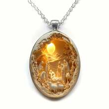 1pc Elegant Glass Pendant Necklace, Ideal For Everyday Wear And Special Occasions - Holiday Party Decorations, Ornaments, Hanging Decor, Stitch Toys, Travel Toys, Classroom Fidget Toys, Mini Stuff, Bath Toys, Christmas Stationery, Stress Ball, Birthday Gifts, Christmas Gifts, Christmas Eve Gifts, Perfect Gifts - Multicolor - View 7