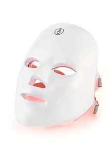 Aedwdpe LED Face Mask 7-Color Light Therapy Device, USB Rechargeable, Suitable For Facial Use - Facial Skincare Tool - 白色 - 查看 12