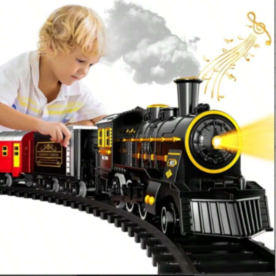 Tren Electrico de Carga y Pasajeros para Niños - Negro - Ver 1