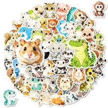 56 Peças Adesivos de Animais Doodle em Aquarela Cartoon, Adesivos Personalizados Coloridos e Fofos, Não Repetitivos, Adequados para Capas de Telefone, Scrapbooking, Garrafas de Água, Skates, Laptops, Suprimentos de Escritório, Decoração de Carros, Planejadores, Bagagem, Recompensas de Sala de Aula, Interação Pais-Filhos, Presentes de Aniversário, Selos de Lancheira - Multicolorido - Visão 11