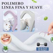 60 Piezas Hilo Dental,Oral Flossers Diseño Ultrarresistente de Doble Línea,con Vitamina E y Flúor Empaquetado Individualmente Fácil de Llevar,Sabor Refrescante a Mentalimpieza Profunda de Dientes (, )(Púrpura 1 pieza) - Multicolor - Ver 5