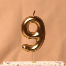 Kreativa champagneguld 0-9 numeriska födelsedagsljus, bakningsfest dessertbordsdekorationer, födelsedagstårtdekorationer