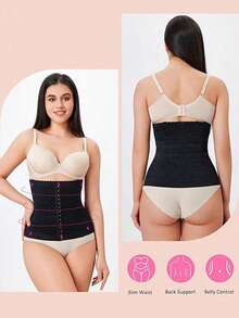 Sports Outdoor Women's Breathable Cross Mesh Abdomen Training Corset, Tight Sports Waistband & Body Shaper Waist Trainer Gym Accessories For Belly Slimming Girdles, Lumbar Girdles For Belly Slimming Corset - Multicolor - View 3