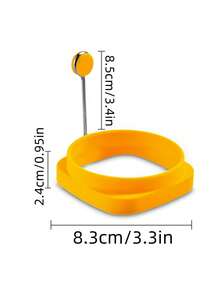 硅胶煎蛋圈，不粘煎蛋模具，硅胶松饼圈模具，煎出完美鸡蛋，耐热，适用于煎蛋、制作松饼、煎饼、早餐三明治、汉堡包。 - 彩色 - 查看 2