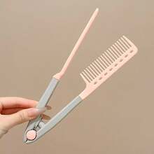 1支美发V型直发造型梳，碳纤维直发梳，家用，保护秀发，V型直发梳，碳纤维梳，耐热碳纤维直发梳