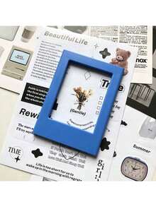 1pc/Set Magnetic Photo Frame, Reusable Magnetic Photo Wall For Instant Camera Photos, Suitable For Fridge, Office Desk, Whiteboard Decoration, Mini Desktop Photo Frame, Designed For Instant Camera Photos, Easily Display Your Precious Memories, Ins Style, Mini 3-Inch Magnetic Frame For Instant Camera Mini Photos, Fridge Magnet, Office & Kitchen Decor - Multicolor - View 11