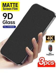Yezodawee 3入裝 17 Pro Max 磨砂玻璃螢幕保護貼 全螢幕覆蓋 防眩光 防指紋 9H 硬度鋼化玻璃，相容 18 Pro Max/18 Pro/16 Pro Max/16 Pro/16 Plus/16/15/14 Pro/13 Mini/12/11/XS Max/XR/8+/7 Plus 系列 - 3件 - 查看 10