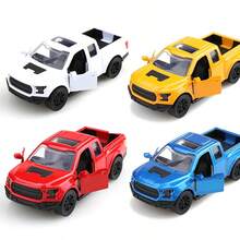 1pc 2025 New Arrival Hot Selling Alloy Off-Road Pickup Truck Toy Model, Alloy Raptor Pickup F150 Realistic Car Model, Realistic Car Collection Decor, Birthday/Christmas/Gift - Multicolor - View 6