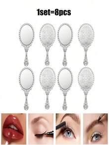 1/2/4/10/16/20 chiếc Gương cầm tay cổ điển, Gương công chúa nhỏ gọn màu vàng lấp lánh, Gương trang điểm di động, Thích hợp cho lớp học, tiệc trẻ em, du lịch và các dịp khác. Quà tặng nhỏ theo chủ đề công chúa, Quà tặng khuyến mãi, Đồ dùng du lịch giá rẻ, Vật dụng cần thiết khi đi du lịch. - Nhiều màu - Xem 22