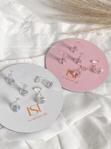 Decoraciones de arte de uñas - Placa base magnética de metal con diseños impresos de mariposas y princesas de colores, puntas de uñas variadas, soporte de exhibición de arte de uñas coreano, accesorios y suministros personales DIY para fotografía