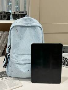 Casual Women's Starry Sequin Multifunctional Backpack, Korean Style Fresh Minimalist Student Backpack, Cute Large Capacity Backpack - Multicolor - View 6