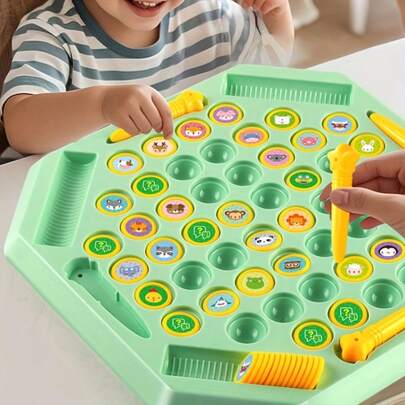 Flip Flop Kids Competitive Board Game, Fruit & Animal Matching Memory Observation Tabletop Game Toy, Holiday Gift