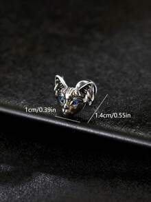 1pc Stainless Steel Punk Style Fox, Cat, Skull Design Earring For Men, Accessory For Party, Music Festival, Daily Wear - Multicolor - View 11