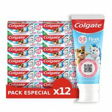 colgate First Smiles Pasta de dientes para niños 0-5 años (Entrega en 48 horas), Sabor a fresa, Pasta dental infantil que protege suavemente los dientes, previene sarro y protege el esmalte, sin colorantes, aromas o edulcorantes artificiales, pasta de dientes de fresa, pasta de dientes de leche 0-5, mejor pasta de dientes - Blanco - Ver 9