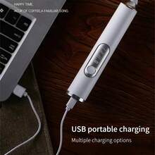 1pc Electric Hand Mixer - USB Rechargeable, 1200mAh, 3-Speed Adjustable, Comes With 2 Stainless Steel Beaters, Suitable For Whipping, Milkshake, Sauce, Puree, Cream, Cappuccino, Hot Chocolate, Milk Frothing - Upgrade Your Dining And Kitchen