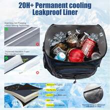 Backpack Cooler Box Insulated And Leak-Proof Unisex 36-Can Soft Cooler Backpack Insulated Waterproof Large-Capacity Cooler Bag Portable Lunch Camping Travel Picnic Hiking - Blue - View 4