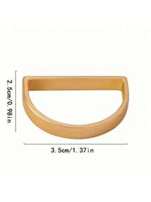6pcs/Set D-Shape Napkin Rings, Applicable For Wedding/Party/Christmas/Business, Hotel Table Decor, Catering Accessories - Gold - View 5