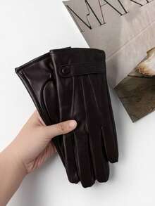 羊皮摩托车手套 韩版 男女通用 保暖内衬 加厚 保暖 情侣短款骑行防寒防风 秋冬 - 彩色 - 查看 15