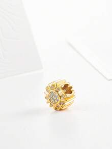 1颗闪亮镀金吊坠珠，适用于原装蛇骨项链，也可用于DIY 925银饰制作，女士珠宝礼物，送给女孩/女儿的礼物 - 金色 - 查看 2
