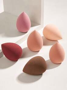 6 piezas de esponjas de maquillaje, adecuadas para correctores en crema y en polvo, polvos sueltos y otras aplicaciones de cosméticos - Multicolor - Ver 5
