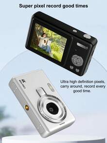 1 Pc Q12 Digital Camera With 64G Memory Card,50 Million Pixels 2.4-Inch Screen Portable Camera, Rechargeable Camera CCD & Multiple Filter Modes. Portable Anti-Shake Smart Zoom Digital Camera For Outdoor