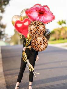 8/24 piezas Globos de 18 pulgadas con estampado de leopardo, incluyendo globos con forma de corazón y con estampado de leopardo. Perfectos para fiestas de niñas, despedidas de soltero/soltera, fiestas de cumpleaños, decoraciones de fiesta, decoraciones del Día de San Valentín, regalos de Año Nuevo y decoraciones con globos con estampado de leopardo.