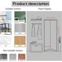 2 Sheets Self - Adhesive Door Sticker, 80cmx200cm/31.5x78.7inch Nature Tree Shadow Door Murals Stickers PVC Removable Wallpaper Decoration Home Bedrooms U200BLiving Room - 驢木板 - 查看 5