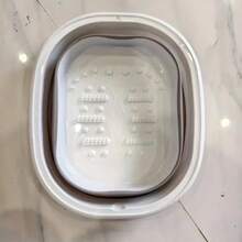 1个加厚便携式足浴桶，深层足部按摩 - 采用高强度PP材质，适用于家庭、旅行、水疗中心、美容院、热水浴缸 - 节省空间的可折叠设计 - 非常适合运动员和老年人 - 易于清洁且结构坚固 - 淺灰色 - 查看 8