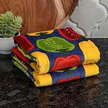 T-fal Textiles - Toalla de cocina, paquete de 2, café(Peppers) - Multicolor - Ver 7