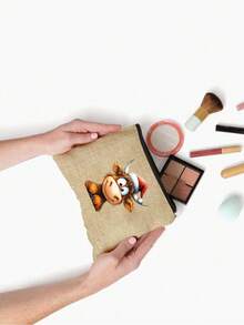 1/2 piezas Bolsa de lona con estampado de divertida vaca de las Tierras Altas de Escocia, bolsa de lona ligera y elegante con estampado, bolsa de maquillaje, bolsa de almacenamiento, bolsa de hombro espaciosa para mujer, con gran capacidad y duradera, ideal para compras, playa, viajes, trabajo, escuela o uso diario, versátil para estudiantes y tutorías, bolsas de oficina, regalo para cumpleaños, Navidad - Multicolor - Ver 8