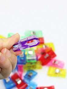 100PCS Colorful Fixed Axe Clips Positioning Plastic Sewing Clips Needlework Quilting Accessories Sewing Machine Plastic Overlay Clips Axe Clips Plastic Small Clips Sewing Positioning Clips Quilting Clips - Multicolor - View 5