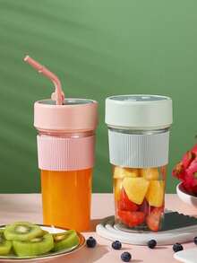 Portable Electric Fruit Juicer Cup, Mini Multi-Function Juice Extractor With Straw, Wireless Convenient Juice Maker