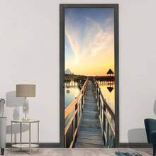 Stairs Art Door Sticker Bedroom Livingroom Bathroom, 2PCS Wall Decal Self - Adhesive Waterproof Removable Door Murals Wallpaper Home Decoration SP - F202 - Sp-f24104 + 30.3"x78.7" - 查看 2