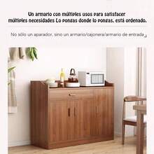Lperfecta Para Comedor Moderno Roble Con Blanco 120x36x100cm - Camel - Ver 2