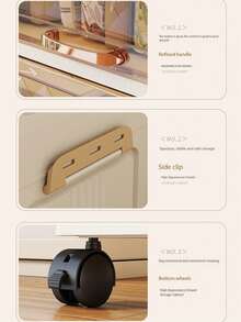 1pc 50cm/19.6in Wide Plastic Storage Cabinet, Flip-Top Foldable Storage Box, Wardrobe Organizer Box, Kitchen & Dining Utensil Cabinet, Kitchen Storage Rack, Living Room Toy Cabinet, Slim Gap Organizer, Kitchen Slim Storage Cabinet, Christmas & Halloween Gift, Portable Clothes Cabinet, Under Bed Storage