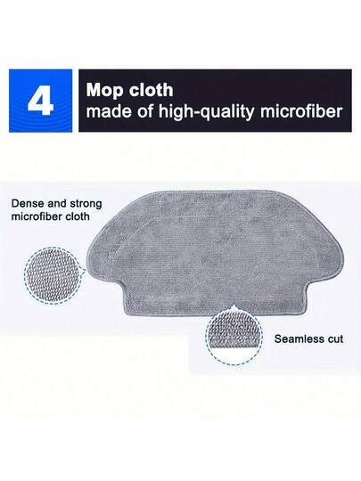 Xiao Robot Stofzuiger S10 S12 B106GL, Replacement Main Side Brush, Filter, Mop Cloth, Sweeping Accessories Set Compatible 2S/P/Pro/ XMSTJQR2S/ STYTJ02YM Models view 4