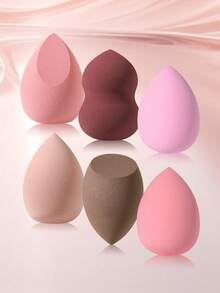 6pcs Makeup Sponges, Suitable For Cream And Powder Concealers, Loose Powder And Other Cosmetics Application - Multicolor - View 11