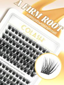 144 piezas Kit de extensiones de pestañas individuales con capacidad grande, hecho con materiales crudos con una rugosidad de 0,05 D Curl (0,47-0,63 pulgadas) para un aspecto natural, extra grueso, suave y ligero. Pestañas postizas segmentadas reutilizables perfectas para maquillaje diario, bodas, fiestas, festivales, Día de la Madre, Halloween, Navidad y Año Nuevo. - Negro - Ver 3