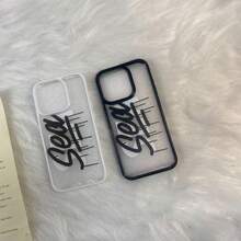 Ốp lưng điện thoại Apple 2 chiếc Graffiti Sea Acrylic tương thích với iPhone 16/16Pro/16ProMax/12mini/13mini chống nước, chống sốc, chống rơi, chống trầy xước - Đen và trắng - Xem 3